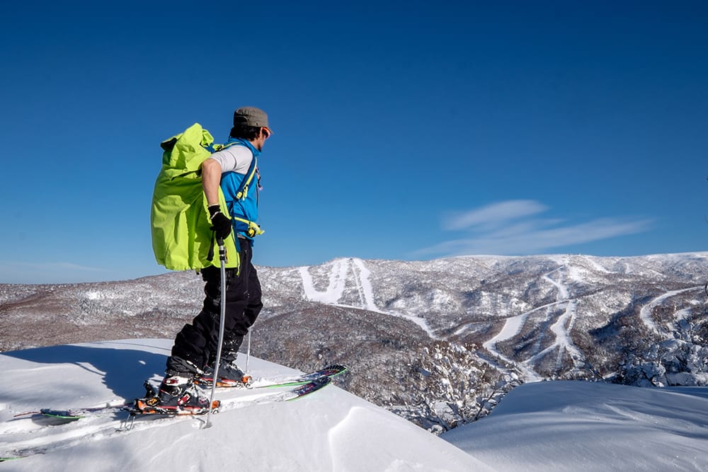 Spring skiing in Japan.
